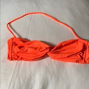 VICTORIAS SECRET NEON ORANGE BANDEAU BIKINI TOP